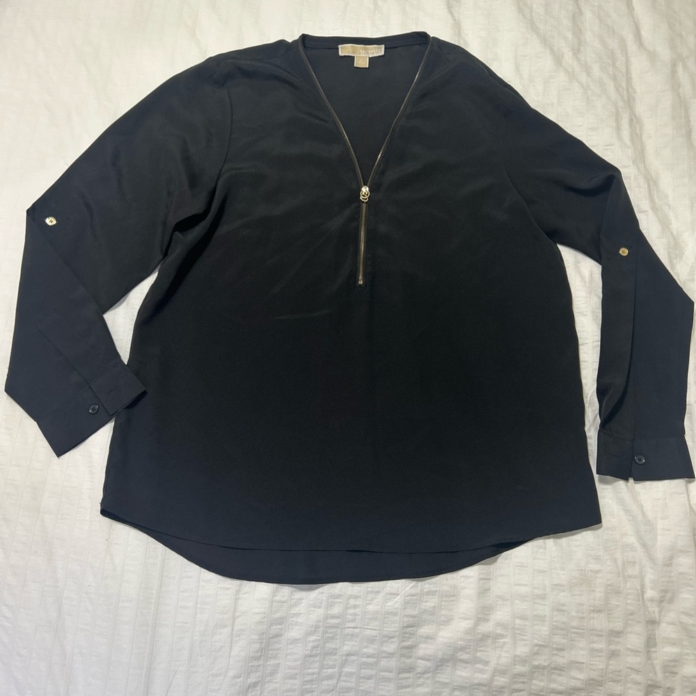 Michael Kors Black Long Sleeve Women's Top